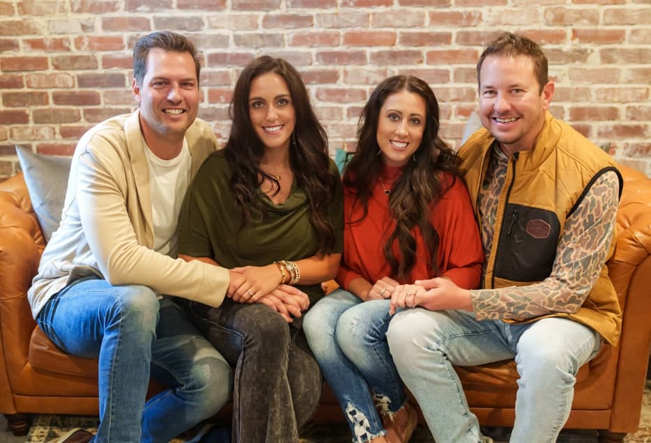 Lead pastors Dave and Macie Ammons with Luke and Megan Turner