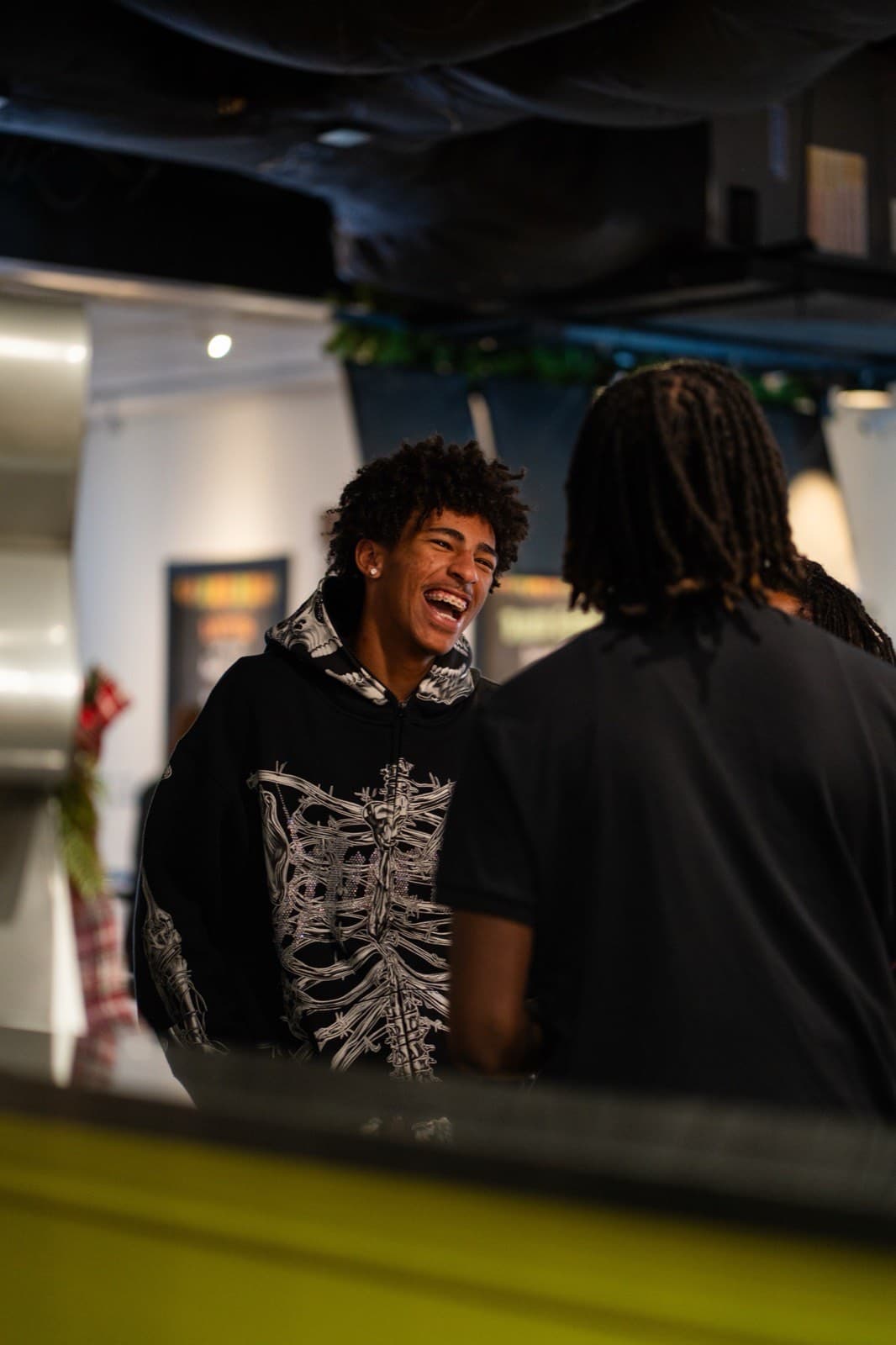 Friends laughing together